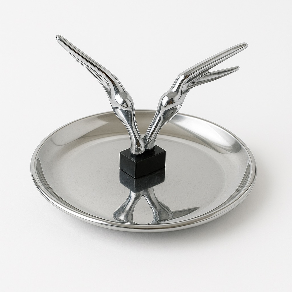 Vintage 50’s Chrome Ashtray Hamilton Toucan Pincherette Art Deco- like new